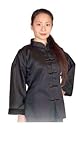 Tiger Claw Kung Fu (Kungfu) Uniform 100% Cotton All Black (Top Only) - (8)