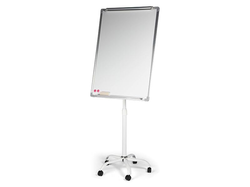 Rolling Magnetic Whiteboard Portable Whiteboard on Rolling Wheels 102 x 72cm with Magnets & Rubber