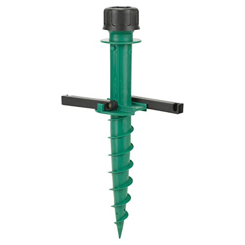 Greenfields Parasol Beach Umbrella Sand Anchor, Beach Parasol Stand Base for Poles 22-33 mm, Safe Screw Spike for Strong Wind with Handles Portable and Lightweight Easy to Use