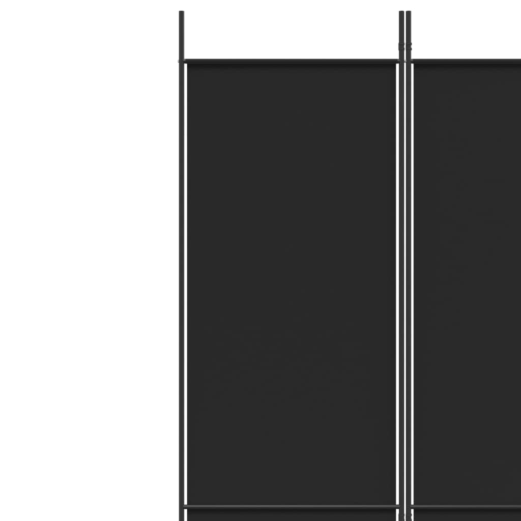 vidaXL Cloison de séparation 4 Panneaux Noir 200x220 cm Tissu