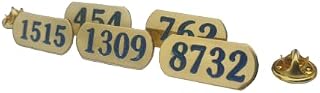 MASONIC LAPEL BADGE x 5 PERSONALISED GIFT SOLID BRASS ENGRAVED WTIH OWN LODGE NUMBER