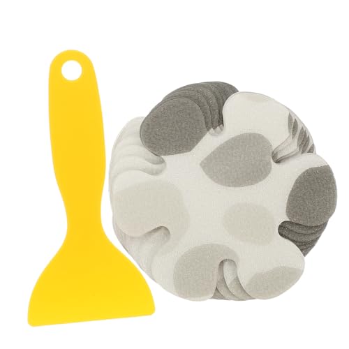 IWOWHERO 1Set Flower Shape Non Slip Bathroom Stickers Decorative Skid Stickers for Bathtub and Shower Easy DIY Installation and Material Pebble