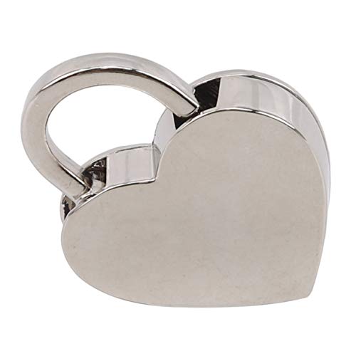 Image of EJY Retro Mini Love Heart Shape Padlock Suitcase Luggage Lock with Keys for Gym,Sports,Employee Locker,Outdoor,Silver