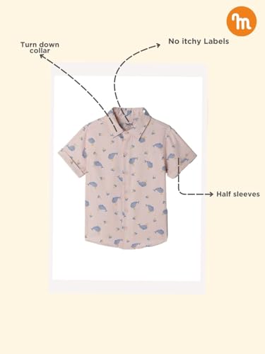 Milou Baby Boy's Regular Fit Shirt (TBNCSHT049_Pink - Image 3 thumbnail