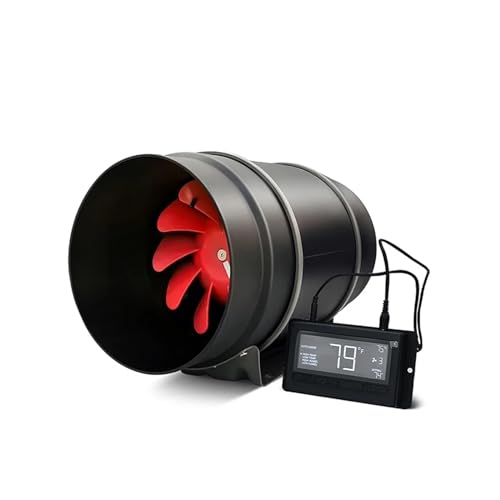 Ventilateur de conduit 8 pouces automatique gère température et humidité