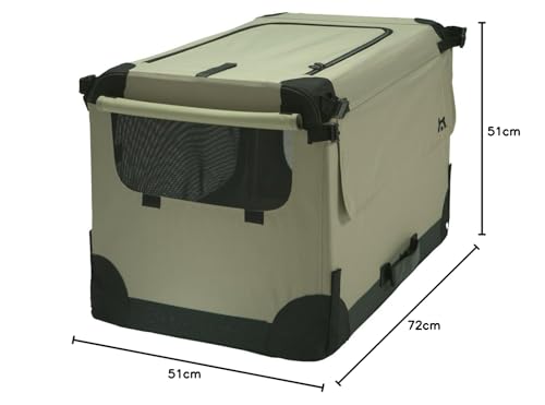Maelson Soft Kennel faltbare Hundebox -beige - S 72 - (72 x 52 x 51 cm)