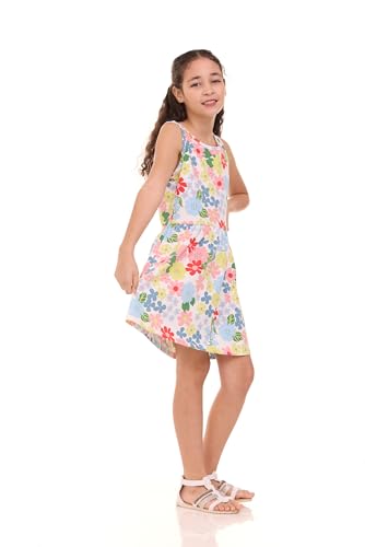Image of Pink Angel 3-Pack Girls' Dresses, Kids Casual Fit and Flare Sleeveless Summer Dress & School Outfit, 100% Cotton