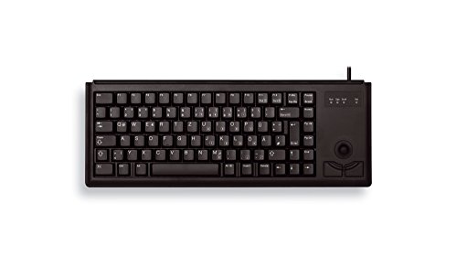 CHERRY G84-4400, Clavier Compact avec Trackball, Disposition DE (QWERTZ), Filaire (Connexion USB), 2 Touches Souris, Switchs Mécaniques CHERRY ML, Noir