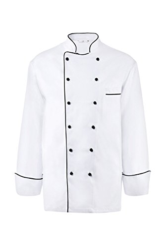 GREIFF Kochjacke Cuisine Supreme, 360, Farbe: Weiß Paspel Schwarz, Größe: 46