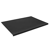 Eglooh - Calliope - Protector Mesa Escritorio en Cuero Negro cm 50x35 - Antideslizante, Estructura Interna en Acero con Perfil Frontal en Forma de L, Costuras Artesanal - Made in Italy