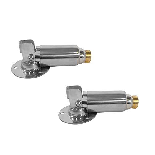 well2wellness® Poolleiter Flanschbefestigung Ø43mm (Paar) aus Edelstahl V2A mit Kippgelenk + Arretierung / Modell 27 (275522) Cover