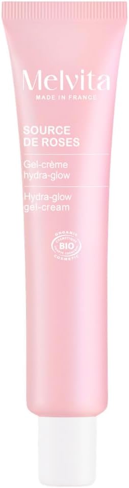 Melvita – Hydra-Glow Gel-Cream – Niacinamide-Like Complex and Pink Mother of Pearl – Intense Hydration and Radiance – All Skin Types – Non-greasy Texture – 50 ml