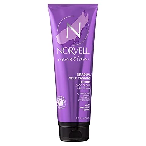 Norvell Venetian Sunless CC Tanning Color Extender Moisturising Lotion with Violet and Brown Tone Instant Bronzers (250ml) Cover