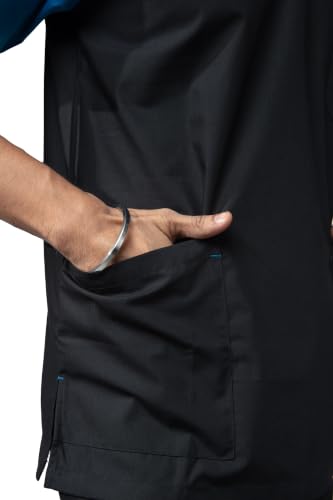 Image of UNIFORM CRAFT Men's Designer Scrub Suits DSDV04 || 6 pocket scrubs | Ideal for doctors, dentists, vets, nurses & healthcare professionals