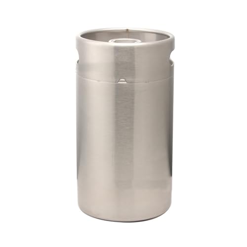 NJDQFA Barril de Cerveza Comercial de 2 galones, Barril de Acero Inoxidable, Viene con Conector de Cerveza., para Cerveza Artesanal y de Barril (8L),8l+s Type Connector