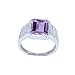 Buen anillo de plata de ley 925 de amatista púrpura facetada con forma de octágono - joyería fina buen regalo vendedor para hermoso conjunto de anillos midi -SR2-AME-FC-714-h uk, Piedra, Amethyst