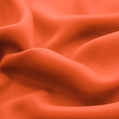 Mrs.naturall Orange Curtains Valances For Kitchen 2 Pack Rod Pocket Window Valance For Living Room 16 Inch Length #TOP4