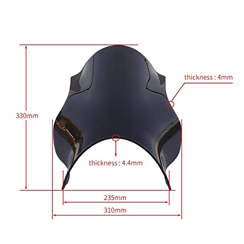 Spactz Pare-Brise BANDIT GSF 600 1200 GS500 GSX1100G VX800 + Vis - Noir