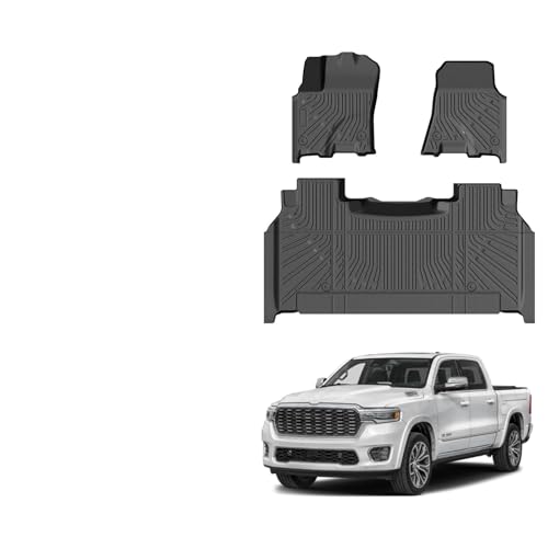 Ram Floor Mats - Car Mats for Dodge Ram 1500 2025-2026 Crew Cab All Weather Floor Mat Heavy Duty Rubber Mats Car Accessories