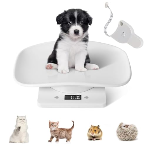 Image of Digital Small Animals Scales for Weighing with Tape Measure, Puppy Whelping Scale Weigh Your Kitten, Rabbit with High Precision, Multifunction Electronic Baby Scales for Small Dogs