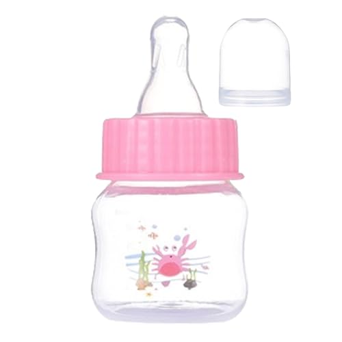 ベビーミルクボトル、ミルクフィーダー小さな幼稚ボトル-50mlの哺乳瓶、乳房のような乳首、新生児の赤ちゃん給餌ボトル、母乳育児用品赤ちゃんの口に自然な湾曲に合うように設計されており、耐性のない牛乳を飲むこと