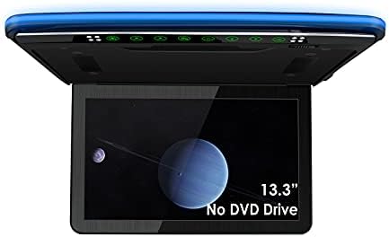 XTRONS 1920x1080 13.3 inch Resolution FHD Screen Car Roof Monitor Flip Down Overhead Multimedia Car Ceiling Over Head Video Display with USB SD HDMI Port (No DVD Drive)