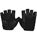 Cevapro Fahrradhandschuhe Halbfinger Herren Damen Gel Stoßdämpfung Fitness Handschuhe Atmungsaktive rutschfeste Radsporthandschuhe Ideal für Radfahren MTB Downhill Wandern (Vollschwarz,XL)
