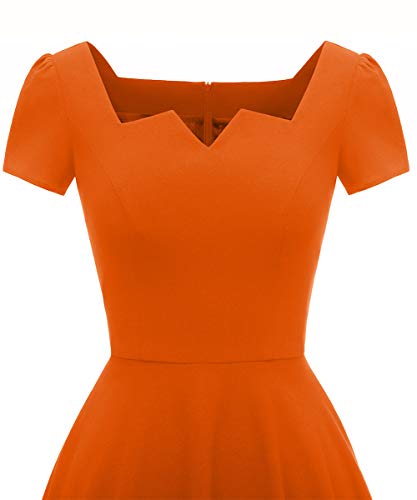 Girstunm Women's Classic Tea Dress Short Sleeve Swing Cocktail Party Dresses with Pockets4