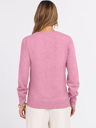Image of ANRABESS Women's Long Sleeve V Neck Basic Sweaters | Classic Pullover Tops,Soft Loose,Business Casual Work,Travel Vacation,All Day Wear,Fall Spring Outfits,Winter Layer Clothing
