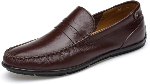 Men's Slip Flat Penny Loafers Soft Driving Shoes