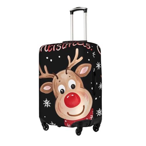 Travel Luggage Cover Merry Christmas Deer Fashion Washable Baggage Suitcase Protector Fit For Luggage X-Large2