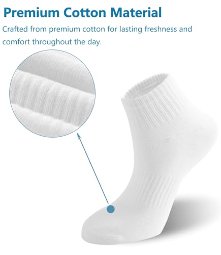 Irisbear Ankle Socks for Women, Cotton Gym Socks Thin Running Socks 5 Pairs3