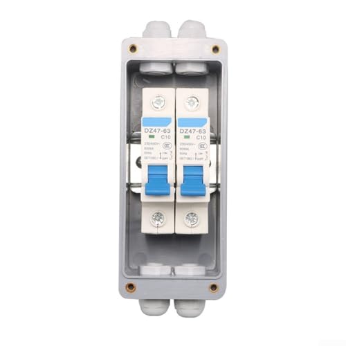 Zoegneer Caja de conexiones impermeable IP67 de la luz de calle con el disyuntor incorporado 2P, para 3 cables del ² de 1.5‑3 X 6 milímetros, recinto compacto EKM1506 del poste ligero montado en