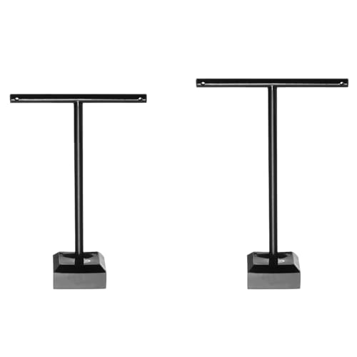 sourcing map Earring Display Stands, 2pcs Earring Holder T Bar Earring Organizer Earring Display Storage Rack for Necklaces Bracelet Photography Prop, Black