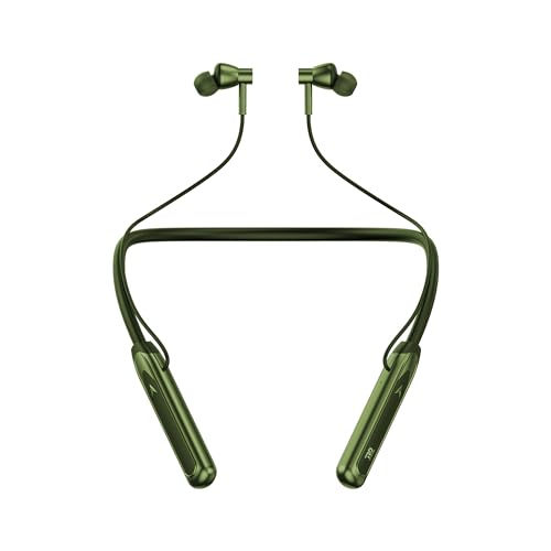 RD K-15 Shadow Wireless in-Ear Neckband with Upto 80 Hours Playback time, 13mm Drivers, IPX5 Water Resistance, ASAP Fast Charging Bluetooth Sport Headset Advance ENC Tech- Green