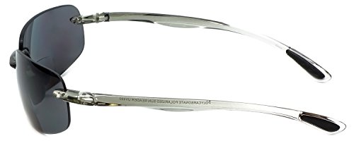 Grand Banks 471BF Polarized Bi-Focal Rimless Reading Sunglasses in Charcoal+2.003