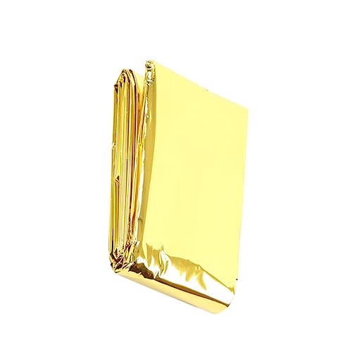JOINPAYA 5Pcs Reflective Emergency Survival Blanket Foil Thermal Blanket Golden Compact Insulation for Outdoor Hiking Climbing First Aid Camping
