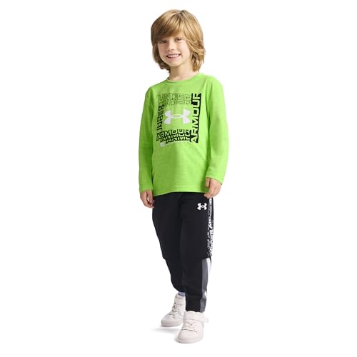 Image of Under Armour Boys' Long Sleeve Logo Graphic T-Shirt, Lightweight & Breathable, Relaxed Fit