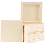 ADXCO 8 Pack Wood Panels 6 x 6 Inch Unfinished Wood Canvas Wooden Panel Boards for Painting, Pouring