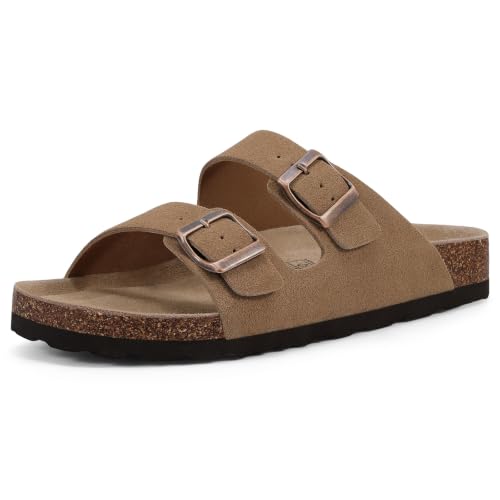 Image of KIDMI Women's Cork Footbed Casual Summer Sandals with Mild Arch Support