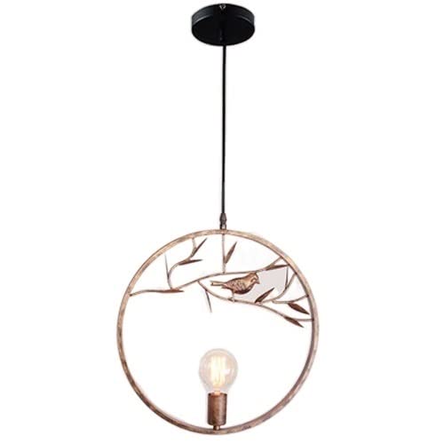 Luminaire encastré en métal oiseau or rétro pour plafond élégant