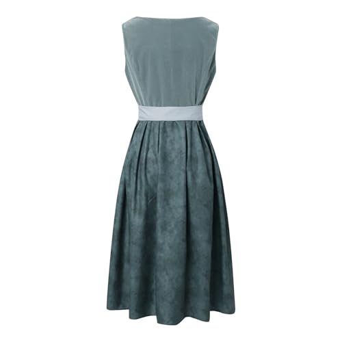 Dirndl midi en coton avec tablier réglable pour Oktoberfest - 5