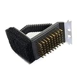 Gatuida Brosse de Nettoyage BBQ avec Racloir Inoxydable Tampon à Récurer et Poils Outil ...