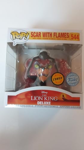 Funko Pop! Nº 544 – Scar con Llamas – Edición Chase Exclusiva – El Rey León – Figura de Vinilo Coleccionable con Detalles de Fuego