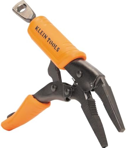 Klein Tools Alicate de travamento 38610, ponta longa com alças de...