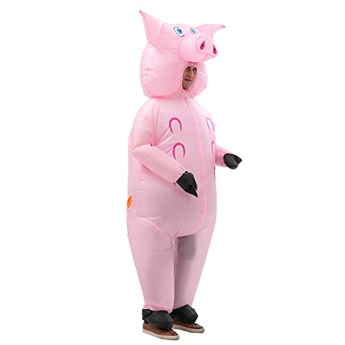 Arokibui Inflatable Pig Costume - Funny Animal Blow up for Cosplay Party Festival, Halloween - Full Body Unisex Fancy Dress - Image 3