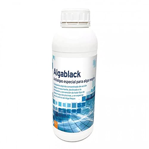 Antialgas especializado para Algas Negras 1L – Antialgas ultraconcentrado Piscina no espumante. Efecto CLARIFICANTE de Larga duración. Previene la aparición de Algas bacterias y Hongos