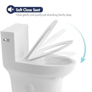 Eridanus One Piece Toilet Elongated With Soft Closing Seat, Comfortable ADA Compliant 17" Chair Height Seat, Powerful & Quiet Left Side Trip Lever Flush (1.28 GPF), 12" Rough-In Eridanus One Piece Toilet Elongated With Soft Closing Seat Comfortable ADA Compliant 17 Chair Height Seat Powerful Quiet Left Side Trip Lever Flush 128 GPF 12 Rough In