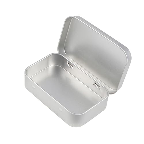 SEWOART 6 pièces Boîte de Rangement Métallique Miniature Boîtes Rectangulaires Argentées pour Cosmétiques Bonbons et Accessoires Dimensions