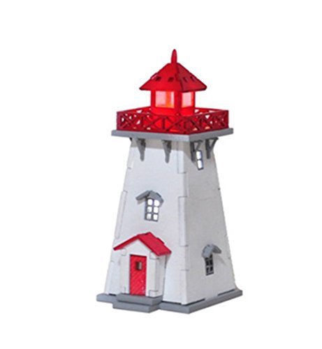 Maquette en bois Phare LED YOUNGMODELER : artisanat de précision miniature pour collectionneur